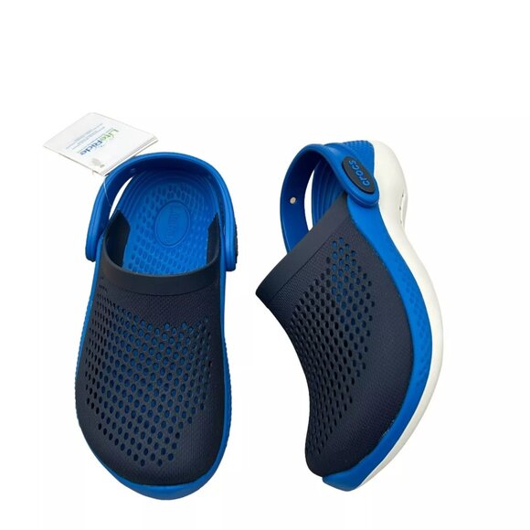 Crocs LiteRide Little Girls Slip-on Clogs Size 12-13 Navy Water Friendly & Comfy - Picture 6 of 16